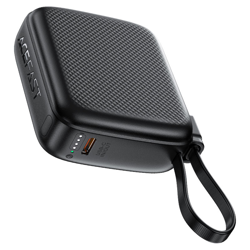 ACEFAST M15 Power Bank 10000mAh – PD 20W Fast Charge | Built-In USB-C Cable | LED Indicator | Air Travel Safe