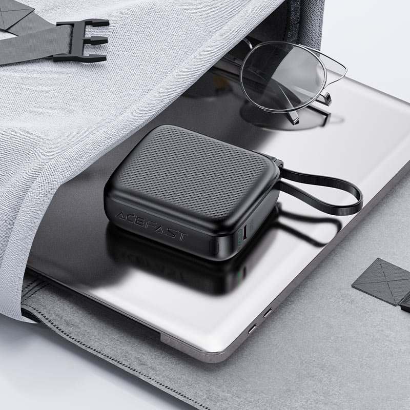 ACEFAST M15 Power Bank 10000mAh – PD 20W Fast Charge | Built-In USB-C Cable | LED Indicator | Air Travel Safe