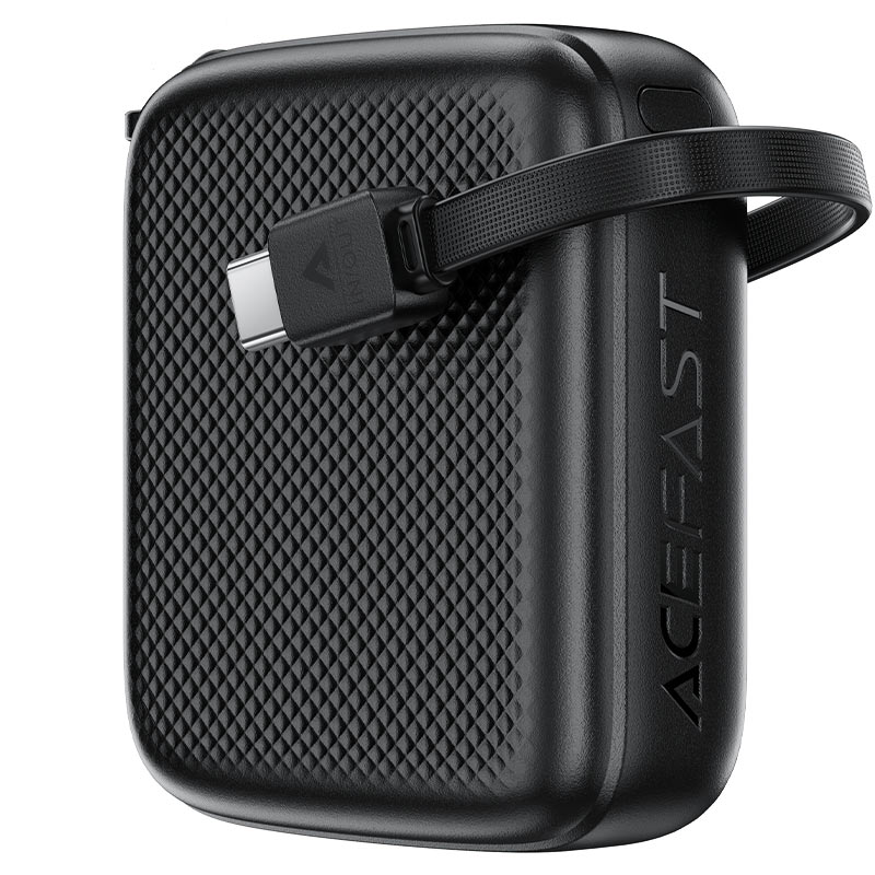 ACEFAST M15 Power Bank 10000mAh – PD 20W Fast Charge | Built-In USB-C Cable | LED Indicator | Air Travel Safe