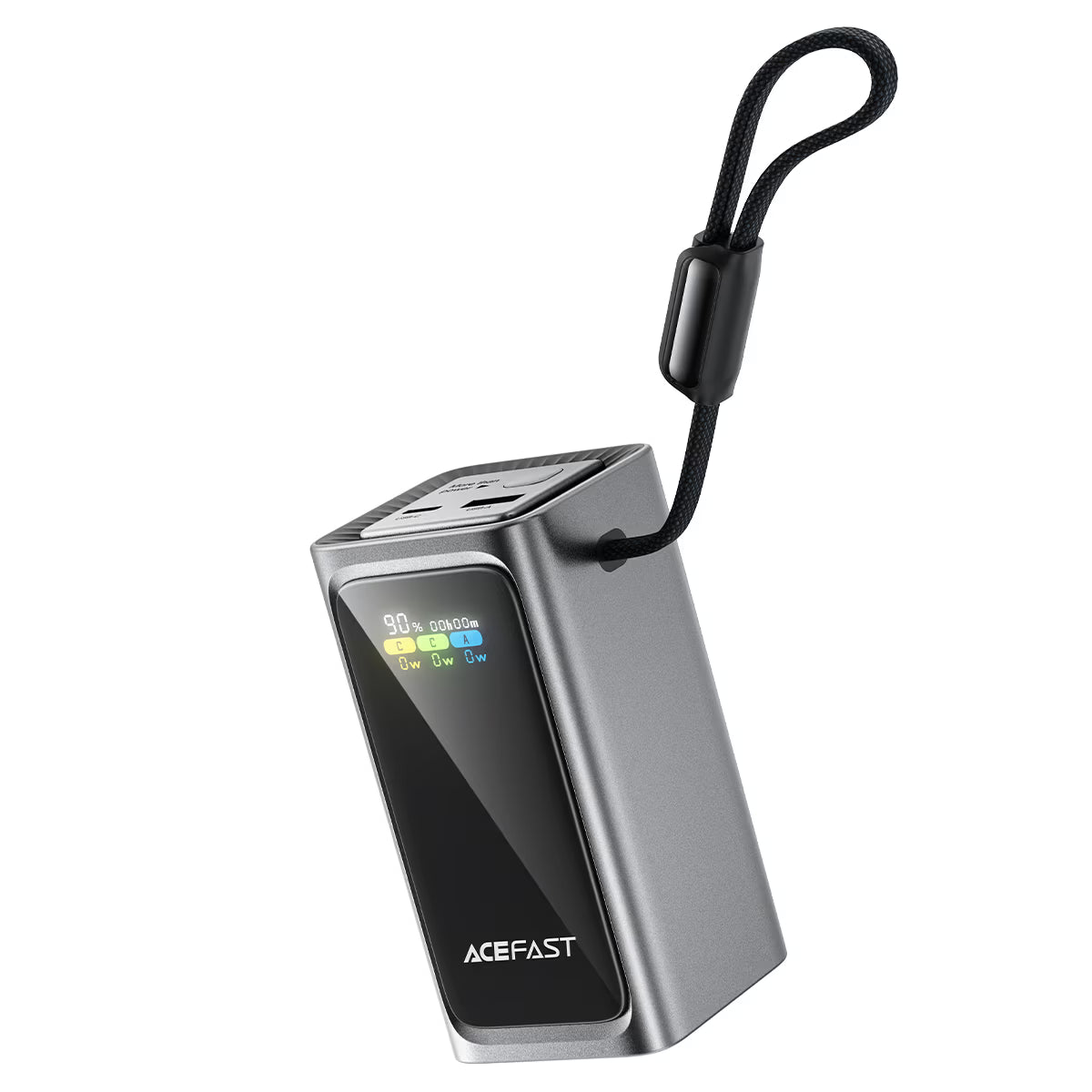 ACEFAST M33 Power Bank 20000mAh 100W – Built-in Cable, TFT Display, AVS Fast Charging