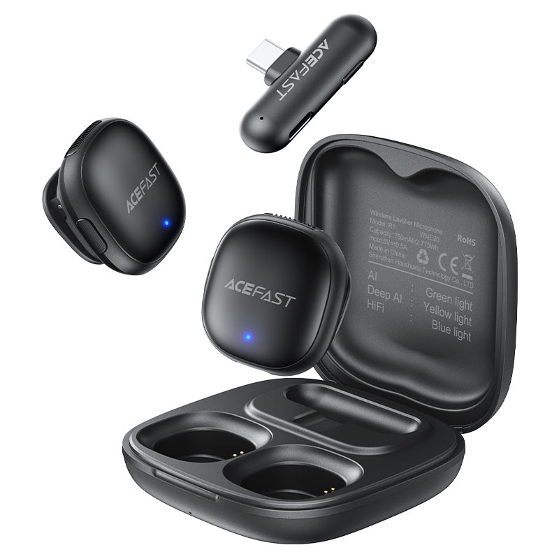 Acefast R1 Wireless Lavalier Microphone – Clear Sound Acefast R1 Wireless Lavalier Microphone – Clear Sound