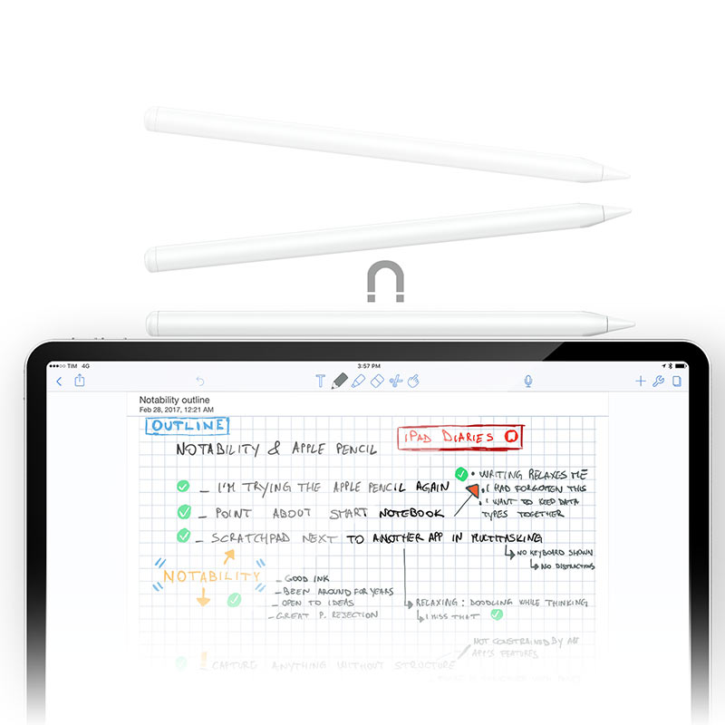 قلم ACEFAST V1 ستايلس ألومنيوم USB-C مغناطيسي