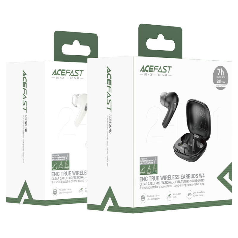 سماعات ACEFAST W4 بلوتوث 5.4 مع حامل هاتف مدمج