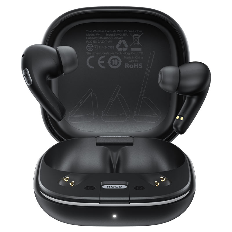 ACEFAST W4 TWS Earbuds with Built-in Phone Stand – Bluetooth 5.4 | ENC | 28H Battery | IPX4 | Fast Charging