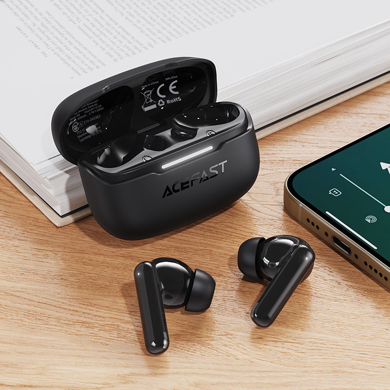 سماعات ACEFAST W5 ANC هجينة 6 ميكروفون بلوتوث 5.4