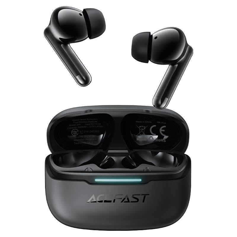 ACEFAST W5 Hybrid ANC ENC TWS Earbuds - 6 Mics, BT 5.4, IPX4 Waterproof
