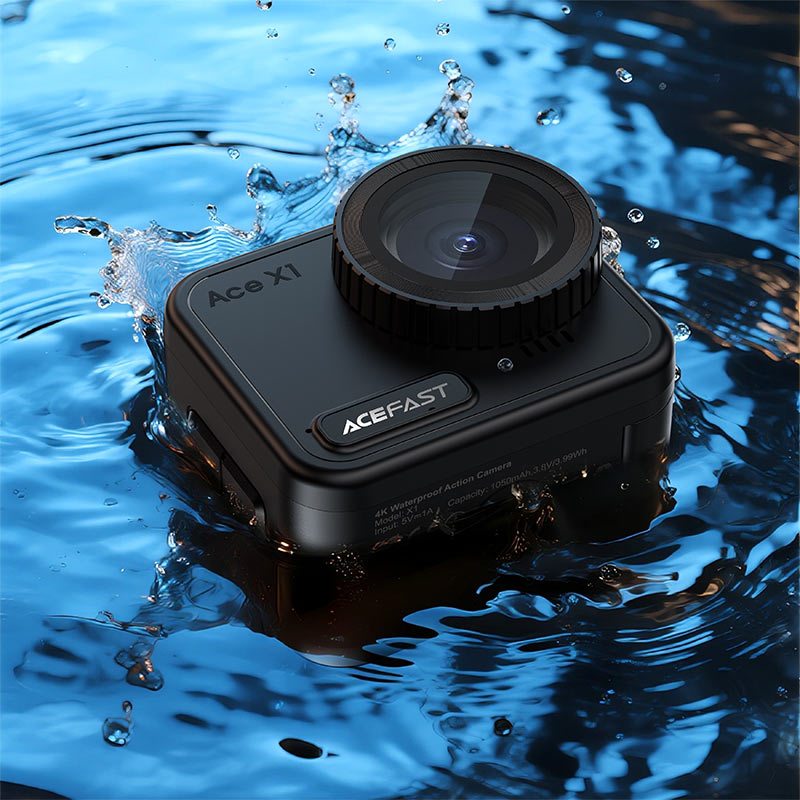 كاميرا ACEFAST X1 أكشن 4K بدقة 20MP مقاومة ماء 21م