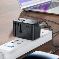 ACEFAST Z1 PD75W GaN Travel Adapter 2300W Universal (3×USB-C + 2×USB-A + AC)