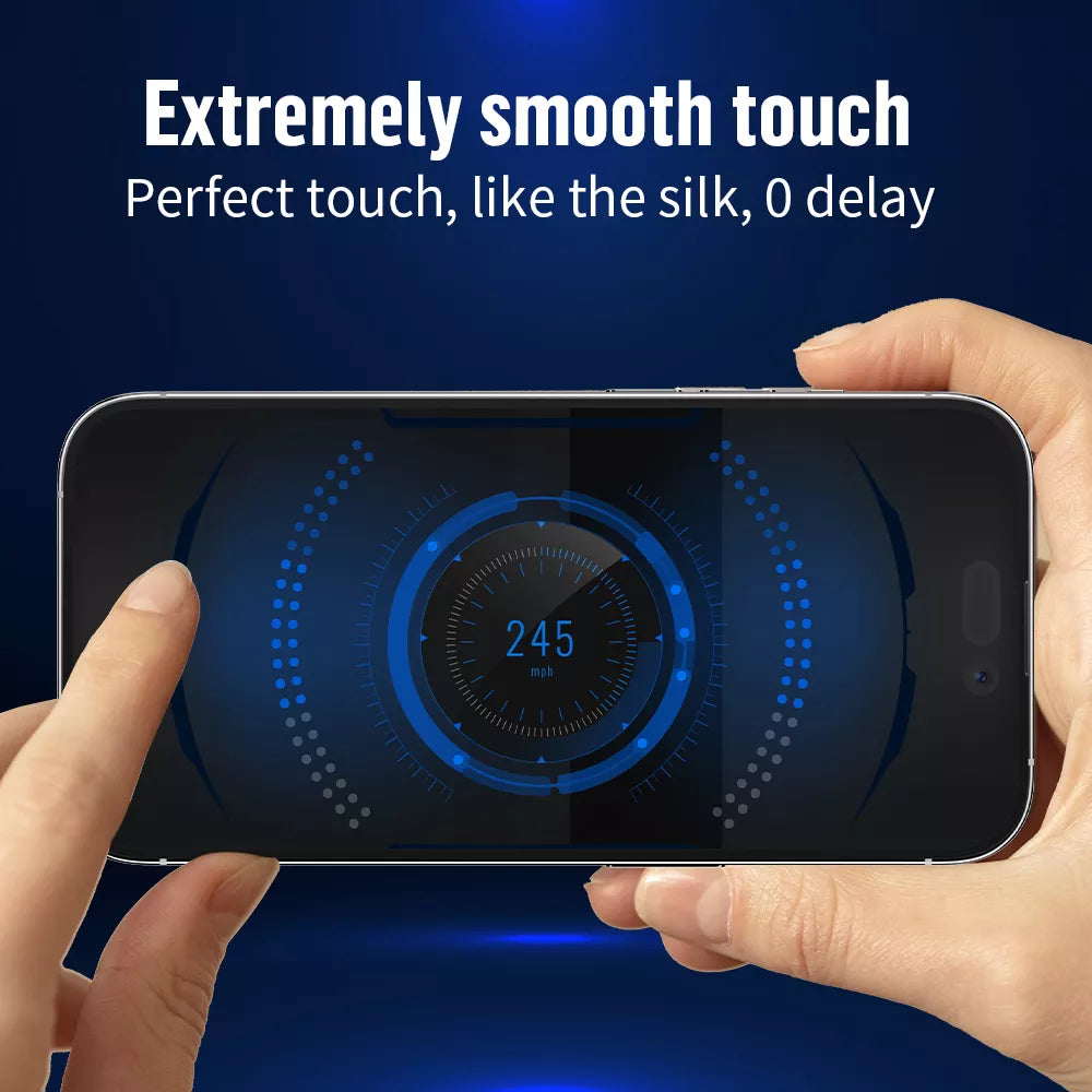 Blueo Anti Static HD Tempered Glass for series iPhone - Black Blueo Anti Static HD Tempered Glass for series iPhone - Black