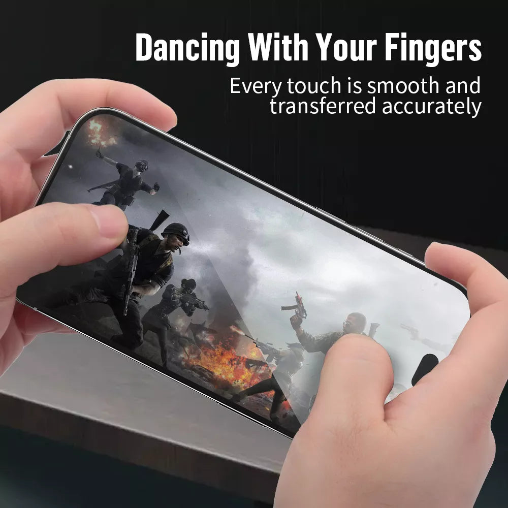 Blueo Anti Static HD Tempered Glass for series iPhone - Black Blueo Anti Static HD Tempered Glass for series iPhone - Black