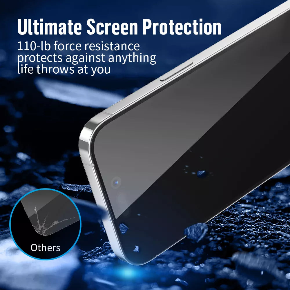 Blueo Anti Static HD Tempered Glass for series iPhone  - Black