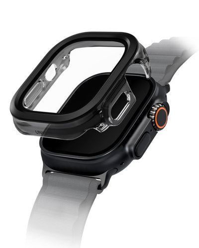 UNIQ Voute Watch Case With Tempered Glass Screen 49mm -Jet Black (Jet Black)