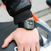 Casio Classic Digital Black Cloth For Men AE-1200WHB-1B