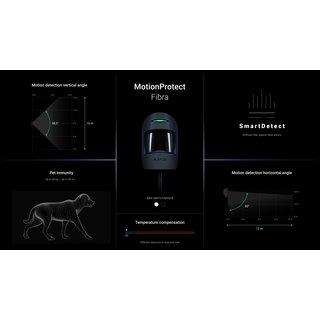 Ajax MotionProtect Fibra Wired indoor motion detector Black Ajax MotionProtect Fibra Wired indoor motion detector Black