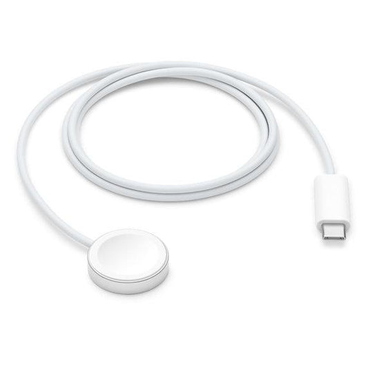 كابل شحن سريع مغناطيسي لساعة Apple Watch إلى USB-C بطول 1 متر - أبيض