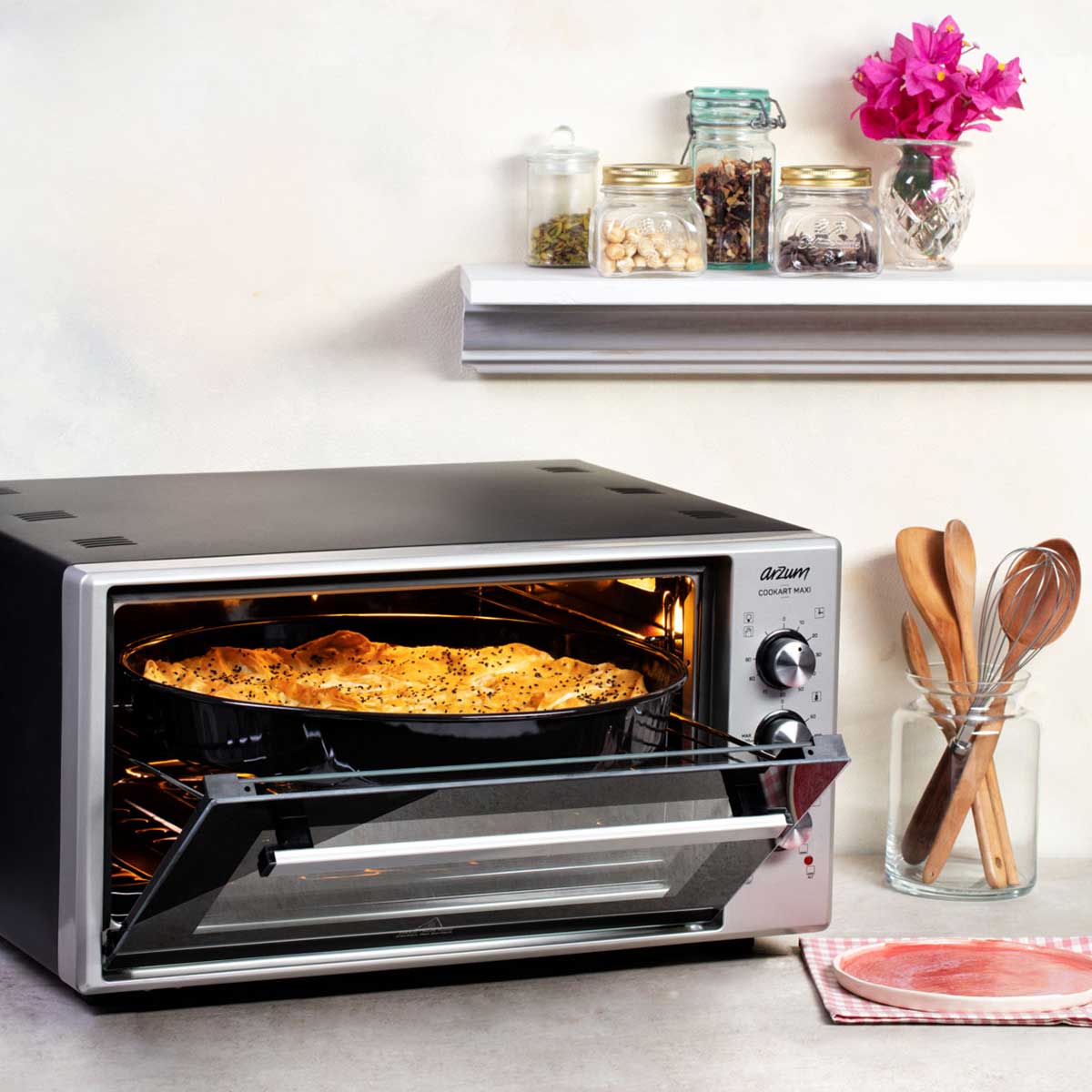 Arzum Cookart Maxi Oven - 50L 1600W Stainless Steel Arzum Cookart Maxi Oven - 50L 1600W Stainless Steel