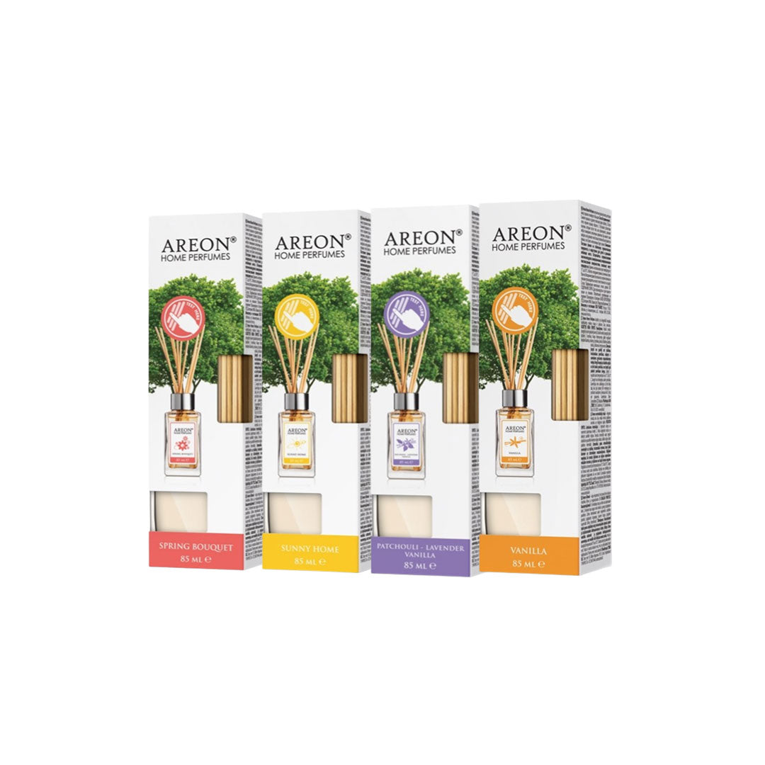 AREON Home Perfume Reed Diffuser Set, 85 ml, 4 Pieces
