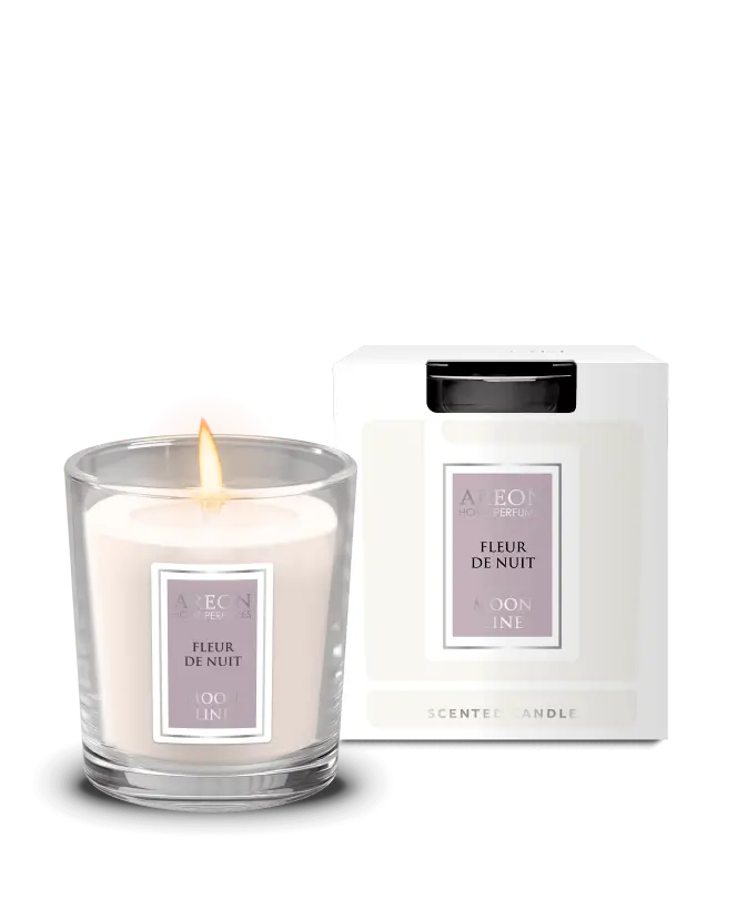 AREON Moon Line Scented Candle, Fleur De Nuit