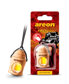 AREON Hanging Jar Car Air Freshener, Black Crystal