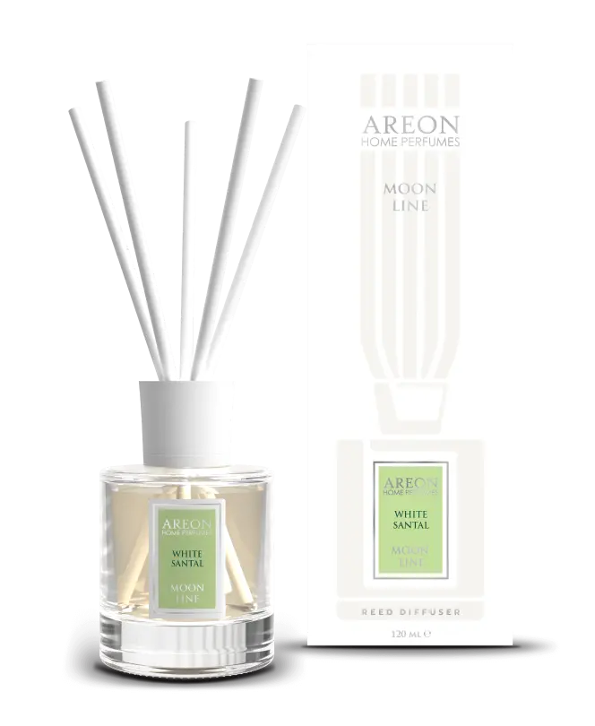 AREON Moon Line Reed Diffuser, White Santal, 120 ml