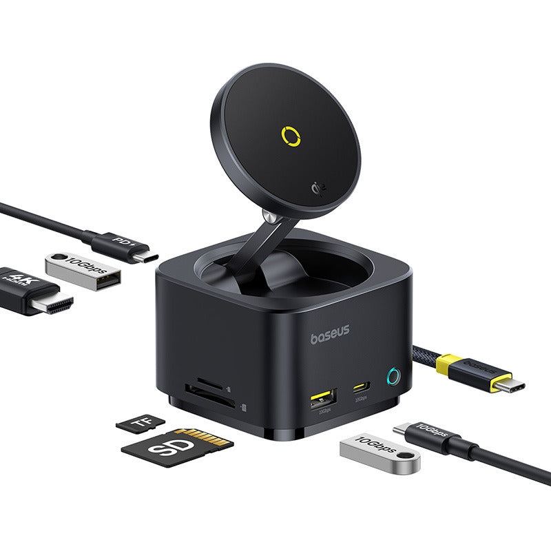 Baseus MagPro Series II 7-in-1 HUB - 15W Wireless Charging Baseus MagPro Series II 7-in-1 HUB - 15W Wireless Charging