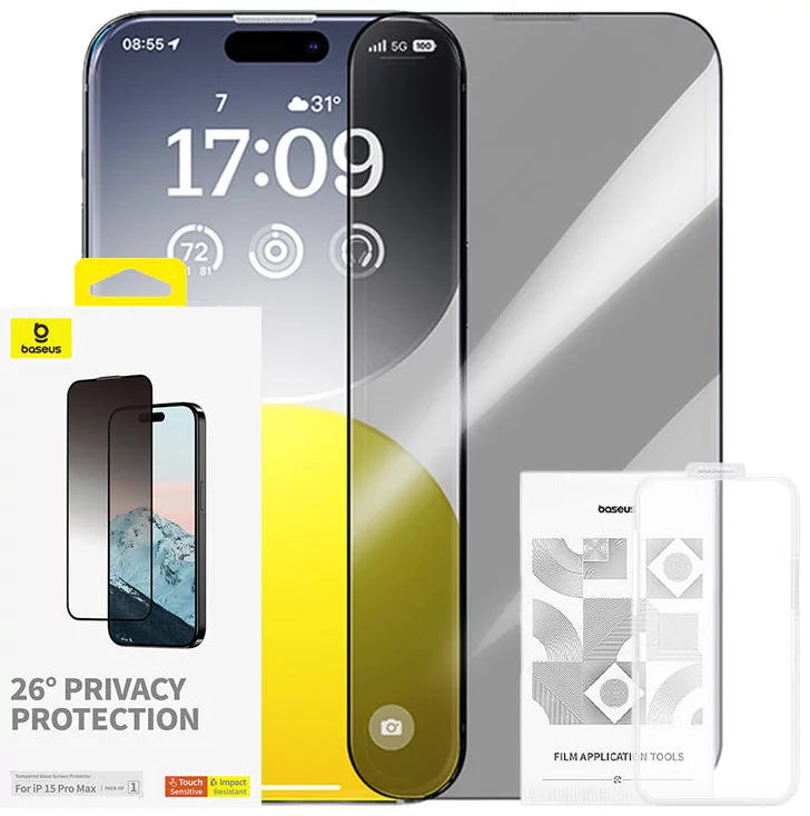Baseus Diamond Series Privacy Tempered Glass for iPhone 15 Pro Max Baseus Diamond Series Privacy Tempered Glass for iPhone 15 Pro Max