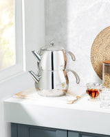 Madame Coco Karlotte Teapot Set Large – 18/10 Stainless Steel Tea Set for Impressive Hosting