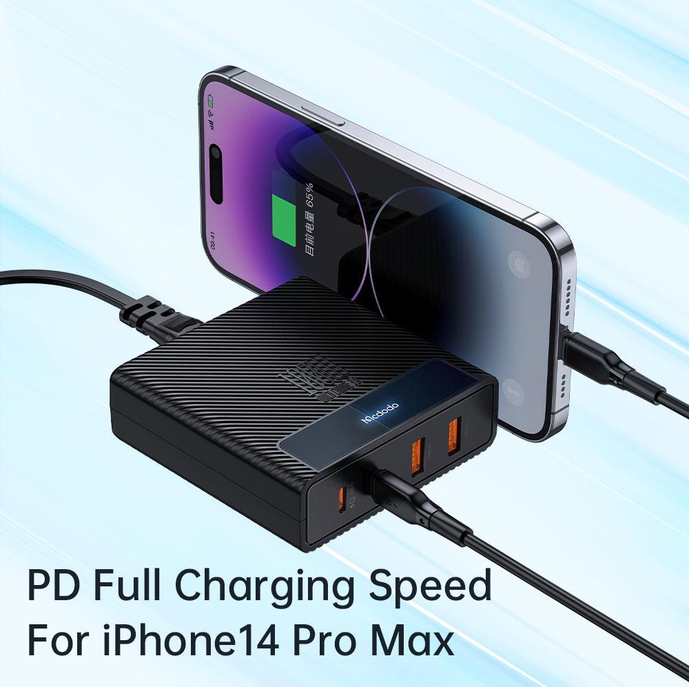 Mcdodo 100W PD Fast Charger with Type C Cable Quick Charging - Black Mcdodo 100W PD Fast Charger with Type C Cable Quick Charging - Black