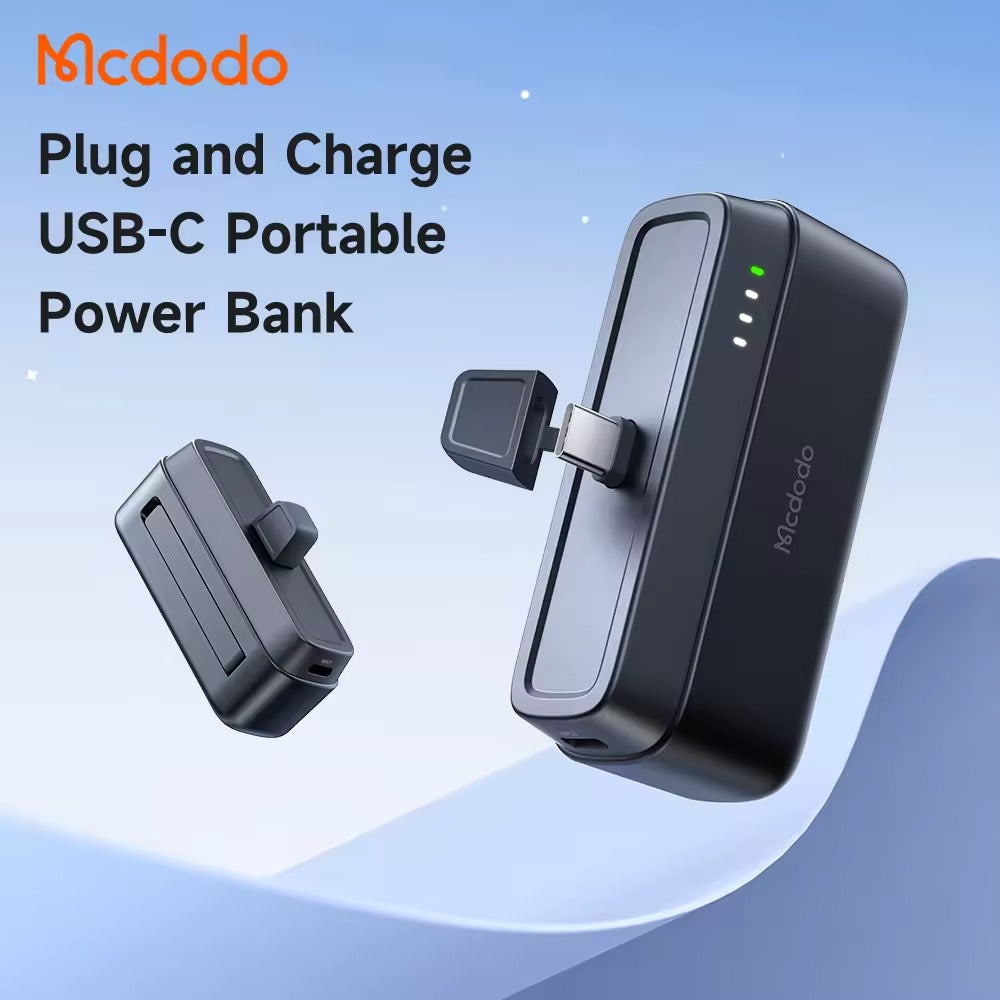 Mcdodo Mini Portable Charger 5000mAh with USB-C Phone Stand Fast PD Charging 20W