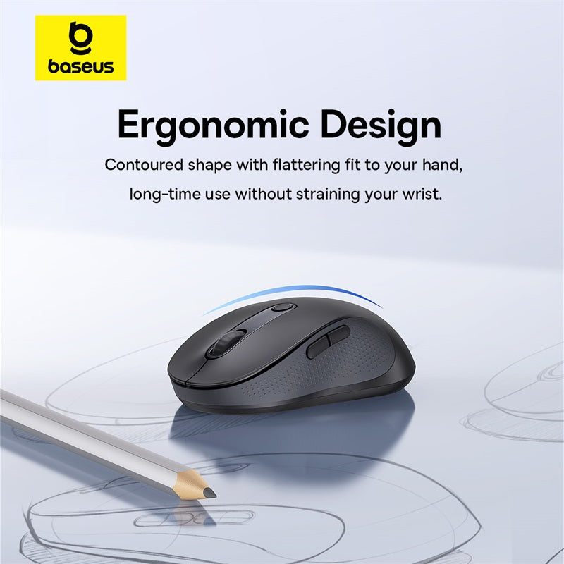Baseus F02 Ergonomic Bluetooth + 2.4G Wireless Mouse Baseus F02 Ergonomic Bluetooth + 2.4G Wireless Mouse