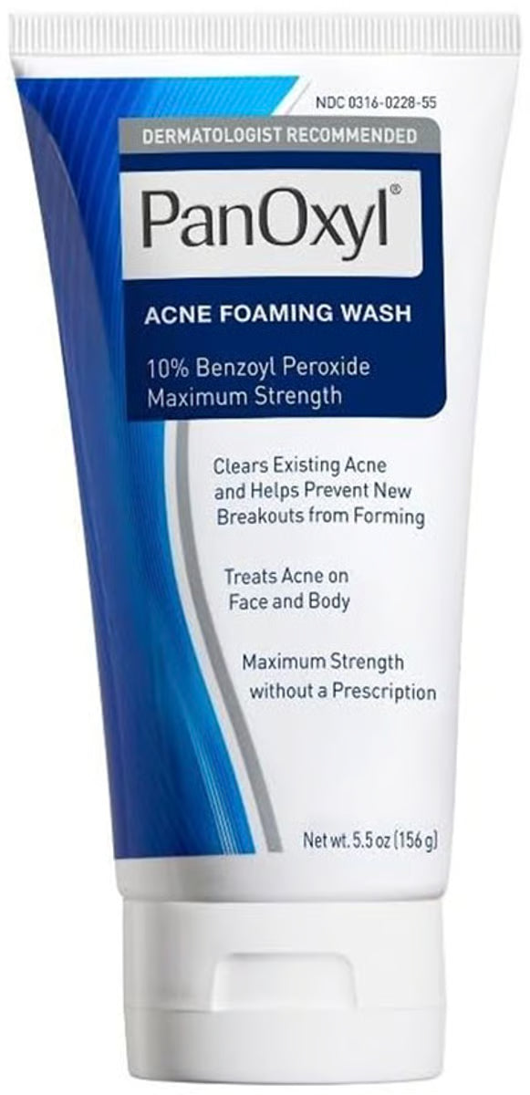 PanOxyl Maximum Strength Acne Foaming Wash 10% Benzoyl Peroxide 156g