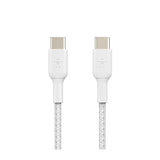 كابل بيلكين مضفّر من USB-C إلى USB-C بقدرة 60 واط (2 م / عبوتان) CAB004bt2MWH2PK