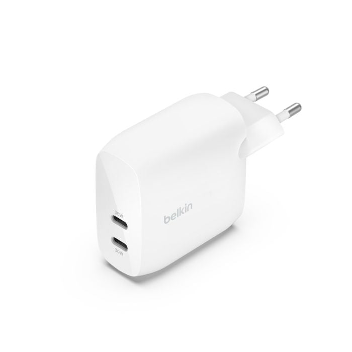 Belkin Dual USB-C Charger with PPS 60W WCB010vfWH
