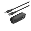 Belkin 30W USB-C Car Charger + USB-C to Lightning cable CCA004bt1MBK-B5