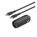 شاحن سيارة Belkin بقدرة 30 واط بمنفذ USB-C مع كابل USB-C إلى Lightning ‏CCA004bt1MBK-B5