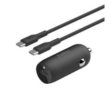 شاحن سيارة Belkin بقدرة 30 واط بمنفذ USB-C مع كابل USB-C إلى Lightning ‏CCA004bt1MBK-B5