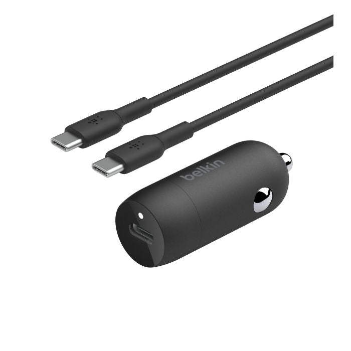 Belkin 30W USB-C Car Charger + USB-C to Lightning cable CCA004bt1MBK-B5
