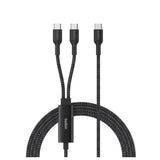 Belkin BoostCharge Pro Braided USB-C to Dual USB-C Cable 140W CAC004HQ1.5M