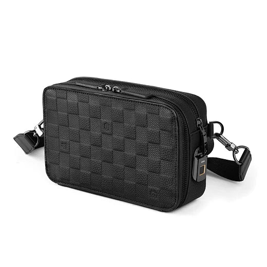 WiWU Master Genuine Leather Fingerprint Lock Crossbody Bag