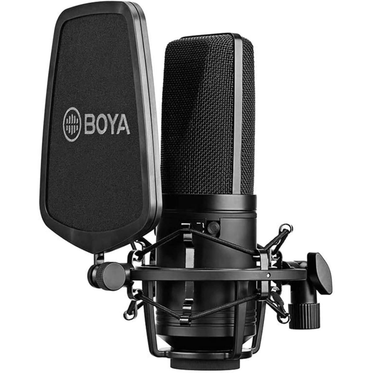 BOYA Large Diaphragm Condenser Microphone - Black
