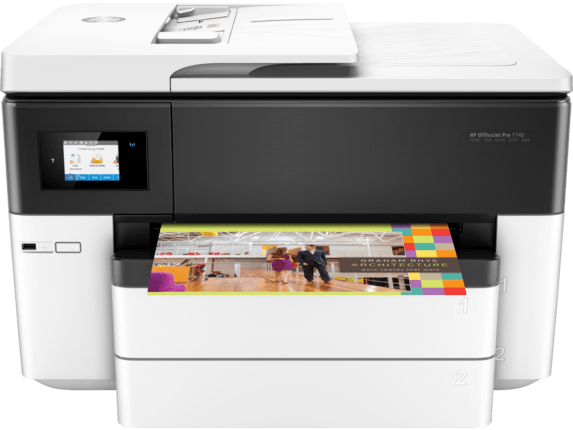 طابعة HP OfficeJet Pro 7740 متعددة الاستخدامات ذات التنسيق العريض 