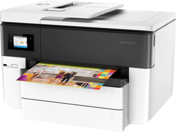 طابعة HP OfficeJet Pro 7740 متعددة الاستخدامات ذات التنسيق العريض 