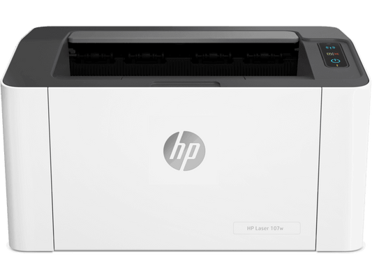 طابعة HP LaserJet 107w A4 أحادية اللون لاسلكية - بيضاء
