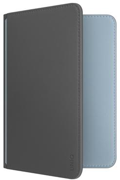 UNIQ Belmont Passport Holder Tracker With Rfid- Blocking - Charcoal (Charcoal/Washed Blue)
