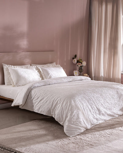Aulne Kıng Sıze Embroıdery Duvet Cover Set - Madame Coco JO