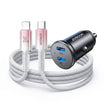 Bundle : Joyroom 30W Mini Metal Car Charger + Joyroom 60W USB-C to Lightning Cable 1.2m