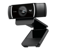 كاميرا ويب Logitech C922 Pro Stream بدقة 1080 بكسل لبث وتسجيل الفيديو عالي الدقة بدقة 720 بكسل بمعدل 60 إطارًا في الثانية مع حامل ثلاثي القوائم 