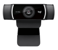 كاميرا ويب Logitech C922 Pro Stream بدقة 1080 بكسل لبث وتسجيل الفيديو عالي الدقة بدقة 720 بكسل بمعدل 60 إطارًا في الثانية مع حامل ثلاثي القوائم 