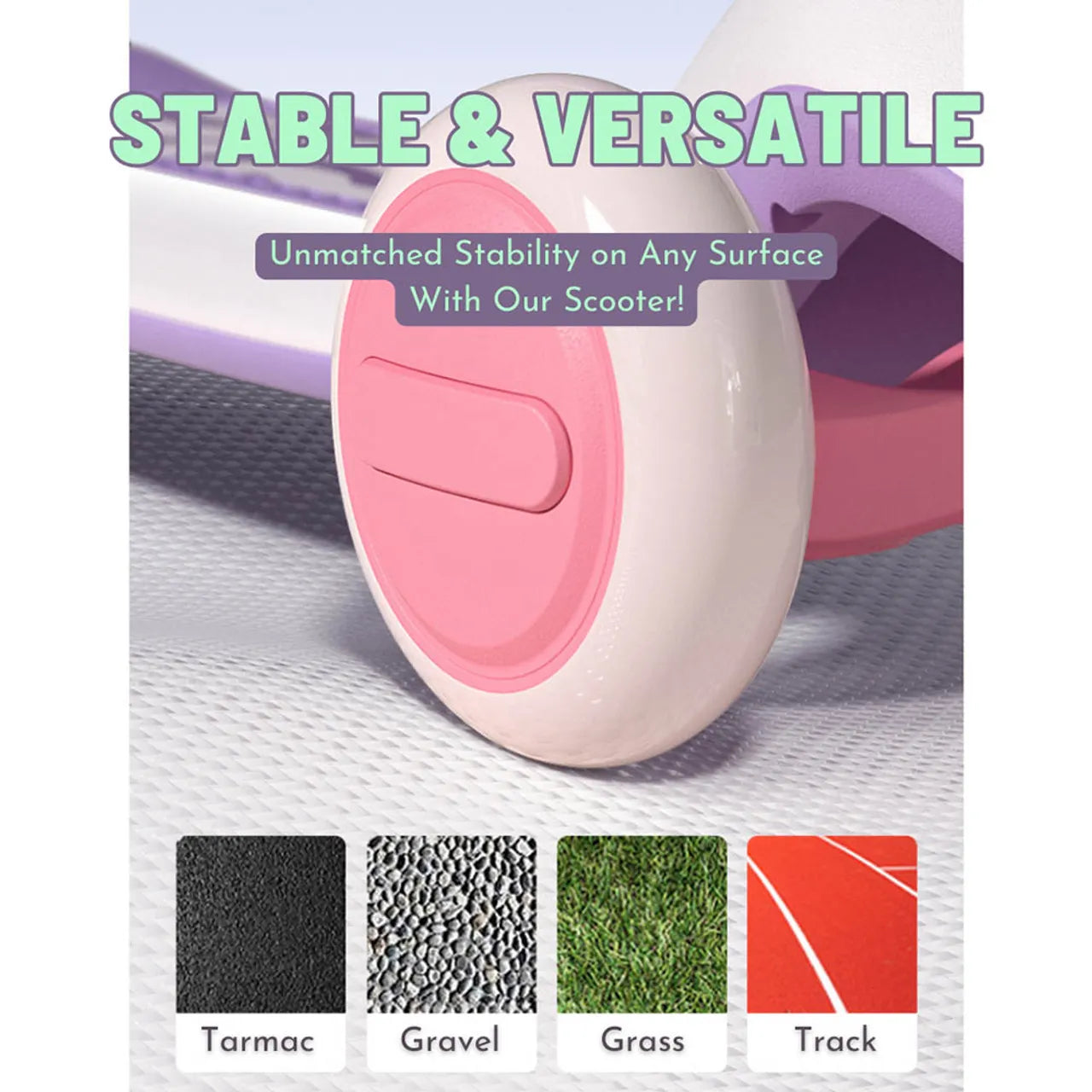 سكوتر ميدير للأطفال متعدد الاستخدامات من أجل المتعة والأمان - أرجواني