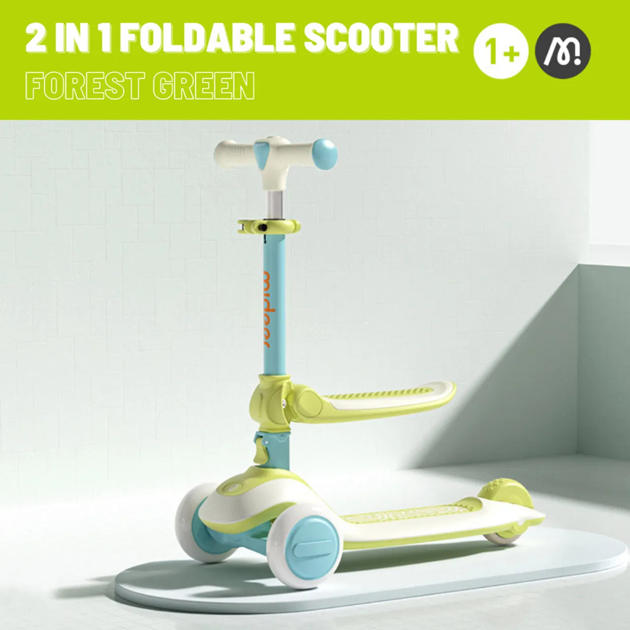 Mideer Kid Scooter Versatile Ride-On for Fun & Safety - Green Mideer Kid Scooter Versatile Ride-On for Fun & Safety - Green